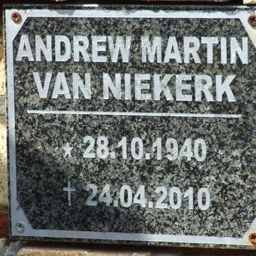 NIEKERK Andrew Martin, van 1940-2010