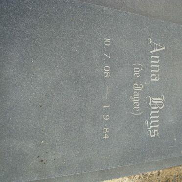 BUYS Anna nee DE JAGER 1908-1984