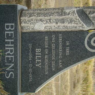 BEHRENS Billy 1954-1974