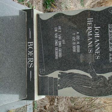 BOERS Johannes Hermanus 1898-1991