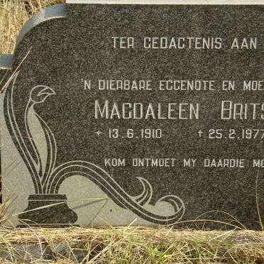 BRITS Magdaleen 1910-1977