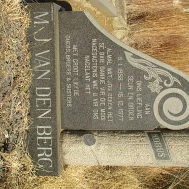 BERG M.J., van den 1958-1977