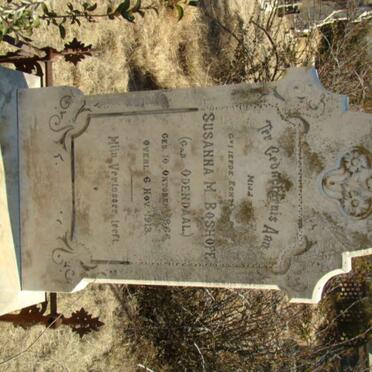 BOSHOFF Susanna M. nee ODENDAAL 1866-1913