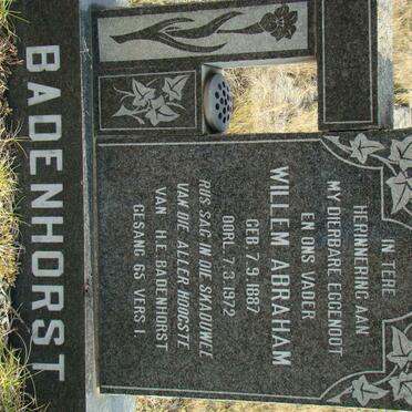 BADENHORST Willem Adriaan 1887-1972