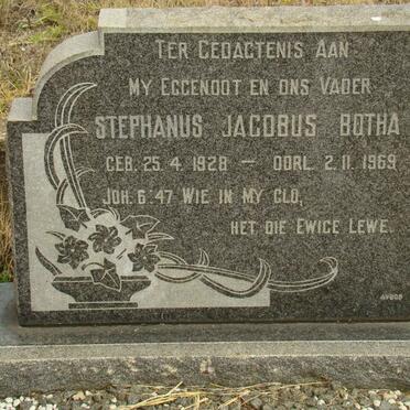 BOTHA Stephanus Jacobus 1928-1969