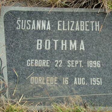 BOTHMA Susanna Elizabeth 1896-1951