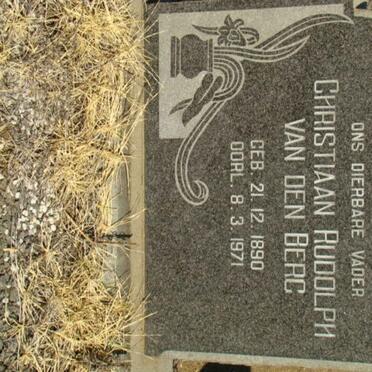 BERG Christiaan Rudolph, van den 1890-1971