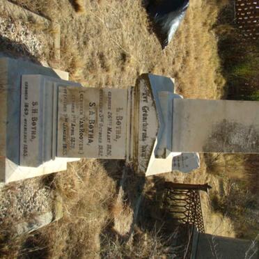BOTHA L. 1826-1882 &amp; S.A. VAN ROOYEN 1828-1885 :: BOTHA S.H. 1869-1885