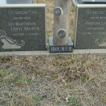 BOUWER Jan Marthinus Ernst 1888-1970 &amp; Francina Louisa OOSTHUIZEN 1901-1963