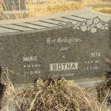 BOTHA Manie 1912-1978 &amp; Rita 1915-1972