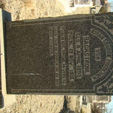 BACKSTROM Johan George Frederick, von 1895-1918