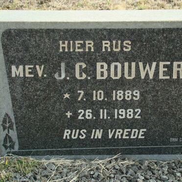 BOUWER J.C. 1889-1982