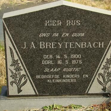 BREYTENBACH J.A. 1900-1975