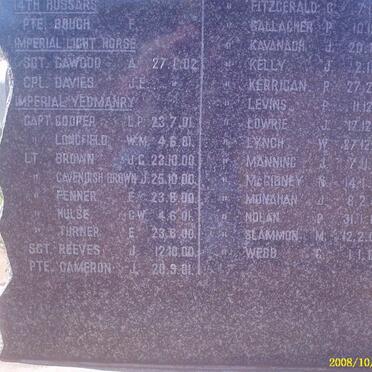 2. Memorial - British soldiers reburied - 1899-1902