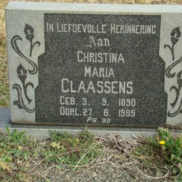 CLAASSENS Christina Maria 1890-1985