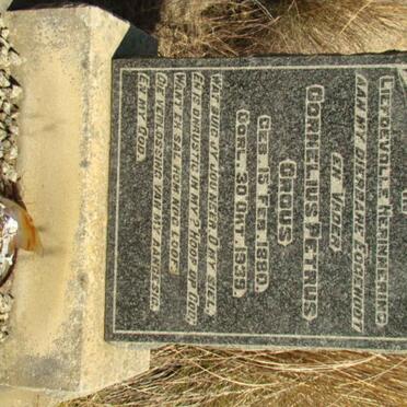 CROUS Cornelius Petrus 1880-1939