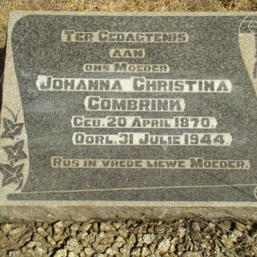 COMBRINK Johanna Christina 1870-1944