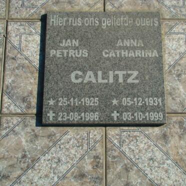CALITZ Jan Petrus 1925-1996 &amp; Anna Catharina 1931-1999