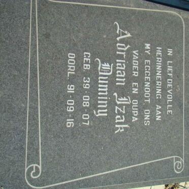 DUMINY Adriaan Izak 1939-1991