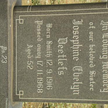 DEETLEFS Josephine Evelyn 1916-1968