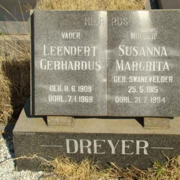 DREYER Leendert Gerhardus 1909-1969 &amp; Susanna Margrita SWANEVELDER 1915-1994