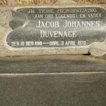 DUVENAGE Jacob Johannes 1918-1970