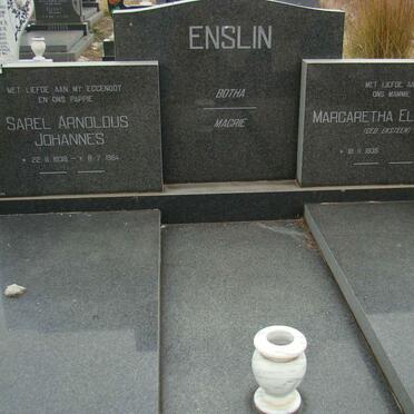 ENSLIN Sarel Arnoldus Johannes 1938-1984 &amp; Margaretha Elizabeth EKSTEEN 1939-
