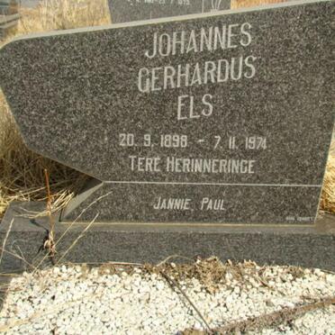 ELS Johannes Gerhardus 1898-1974