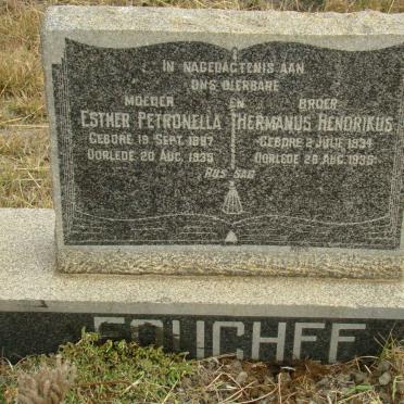 FOUCHEE Esther Petronella 1887-1935 :: FOUCHEE Hermanus Hendrikus 1934-1935