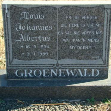 GROENEWALD Louis Johannes Albertus 1934-1989