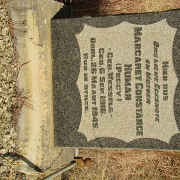 HUMAN Margaret Constance nee WESSELS 1916-1945