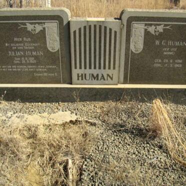 HUMAN Julian 1881-19?9 &amp; W.C. UYS 1896-1969