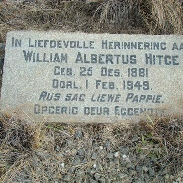 HITGE William Albertus 1881-1949