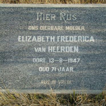 HEERDEN Elizabeth Frederica, van -1947