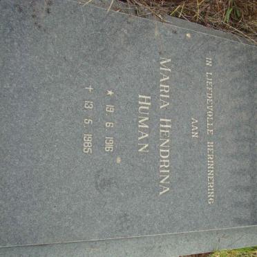 HUMAN Maria Hendrina 1916-1985