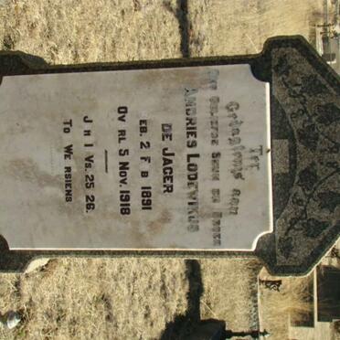 JAGER Andries Lodewikus, de 1891-1918