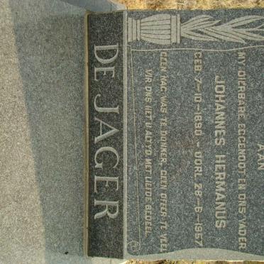 JAGER Johannes Hermanus, de 1890-1957