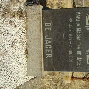 JAGER Martha Magdalena, de 1882-1969