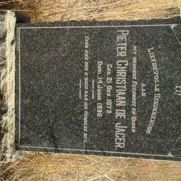 JAGER Pieter Christiaan, de 1875-1936