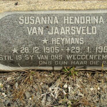 JAARSVELD Susanna Hendrina, van nee HEYMANS 1905-1967