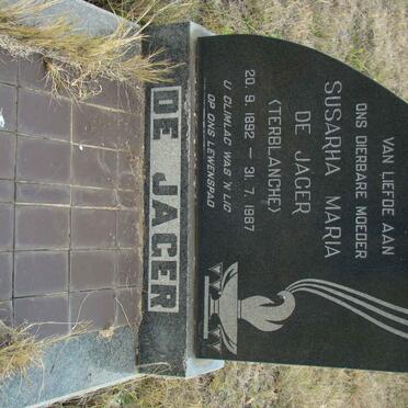 JAGER Susarha Maria, de nee TERBLANCHE 1892-1987