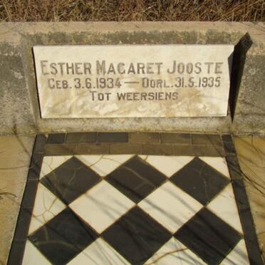 JOOSTE Esther Magaret 1934-1935