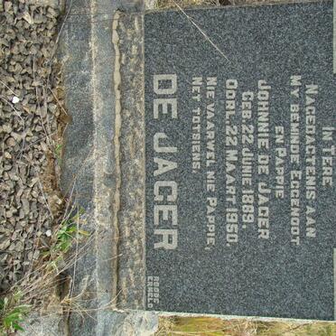 JAGER Johnnie, de 1889-1950