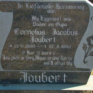 JOUBERT Cornelius Jacobus 1920-1992