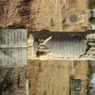 JAGER Carel Pieter, de ?-1933 &amp; M.J.M. VENTER 1891-1977