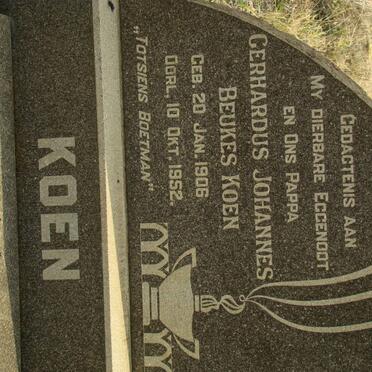 KOEN Gerhardus Johannes Beukes 1906-1952