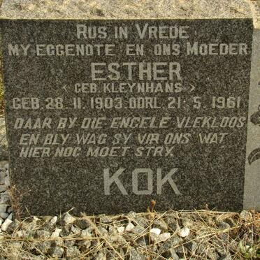 KOK Esther nee KLEYNHANS 1903-1961