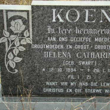 KOEN Helena Catharina nee SWART 1894-1983