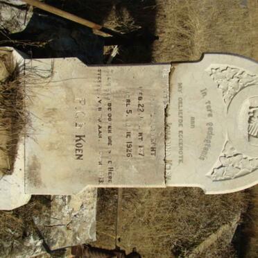 KOEN Petronella Johanna nee LAMBRECHT  ?-1926