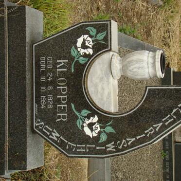 KLOPPER Zacharias Wilhelmus 1928-1994